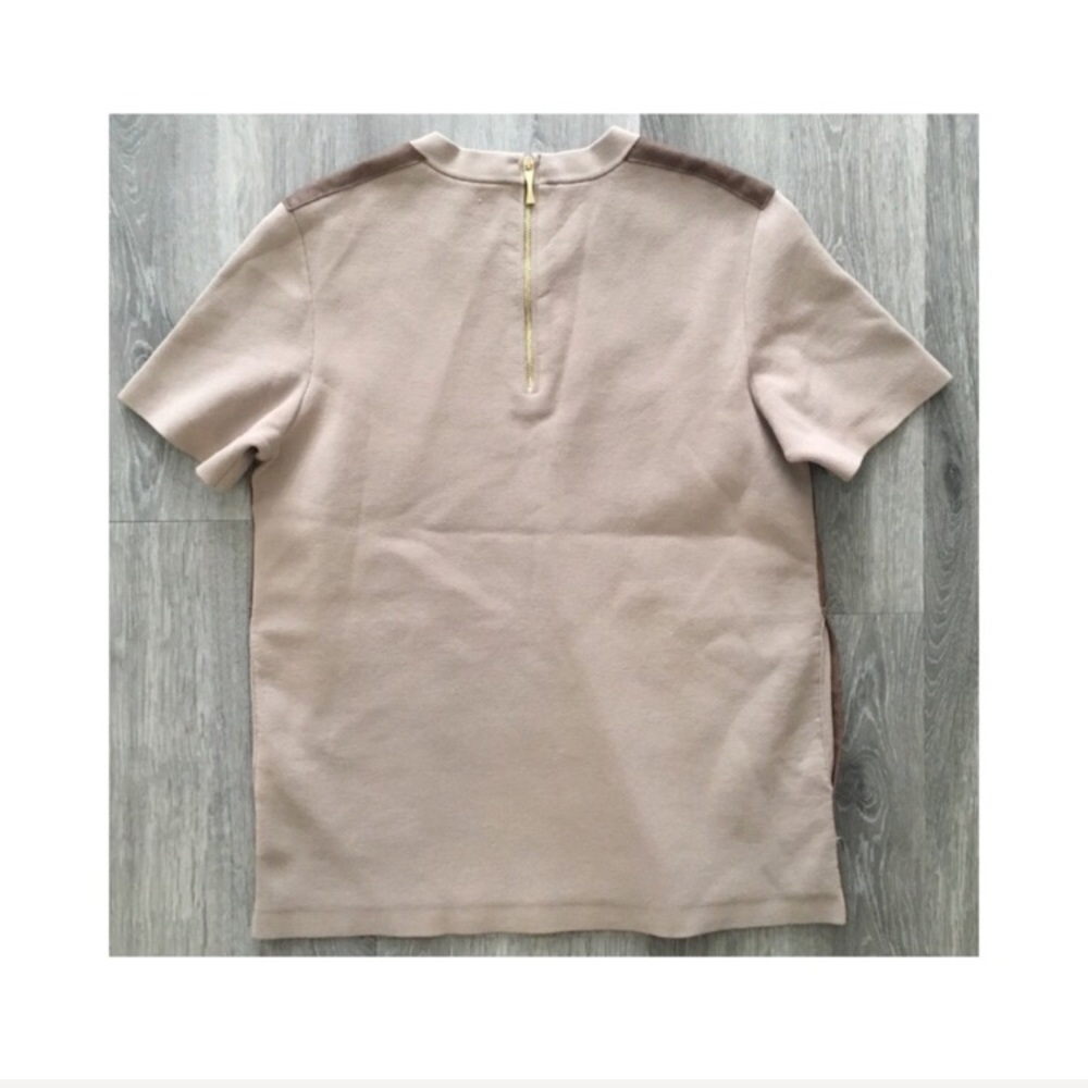 Kate Spade • Leather Panel Scuba Sweater - Picture 4 of 7